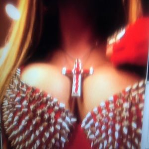 Red studded bra